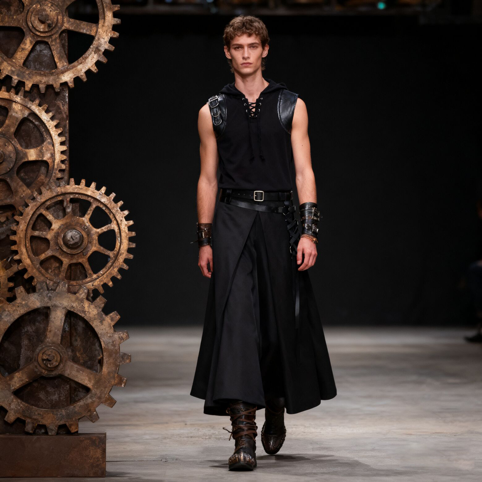 Medieval Gothic Lace Up Pirate Shirt - Mittelalterliche Piratenhemden für Herren, ärmellos, mit