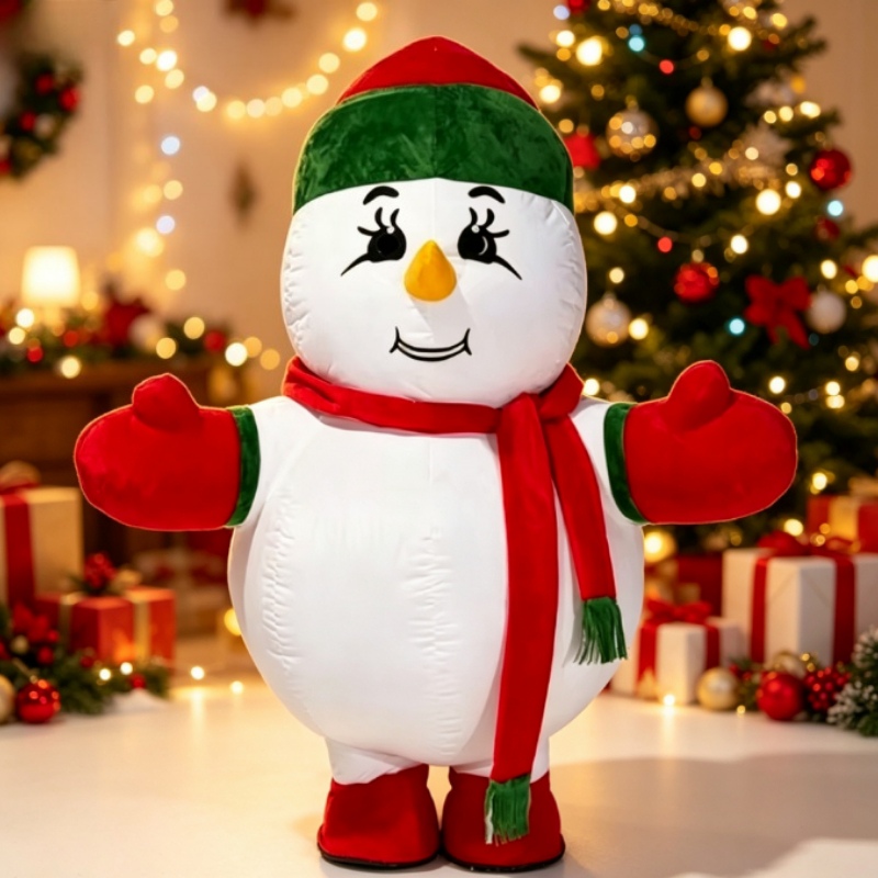 Suits - Aufblasbares Schneemann-Maskottchen-Kostüm, Erwachsenen-Outfit, Attraktiver Anzug, Geburtstagsgeschenk,