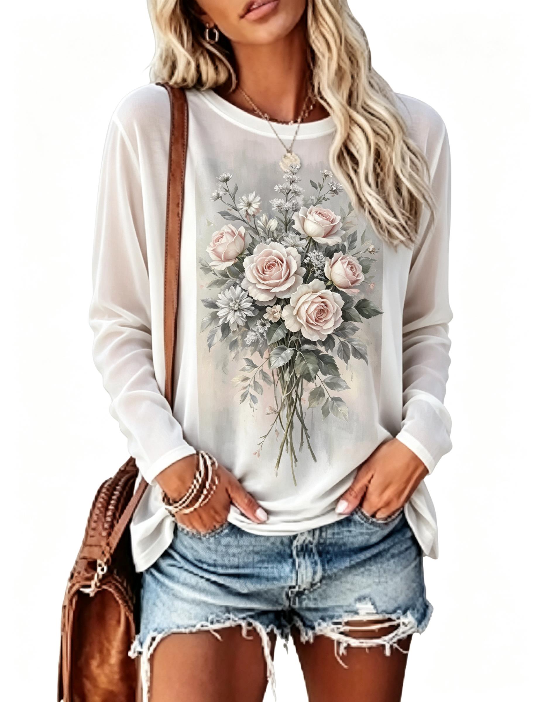 Damen Langarm-T-Shirt Vintage  – T-Shirts Bewertung und Preis