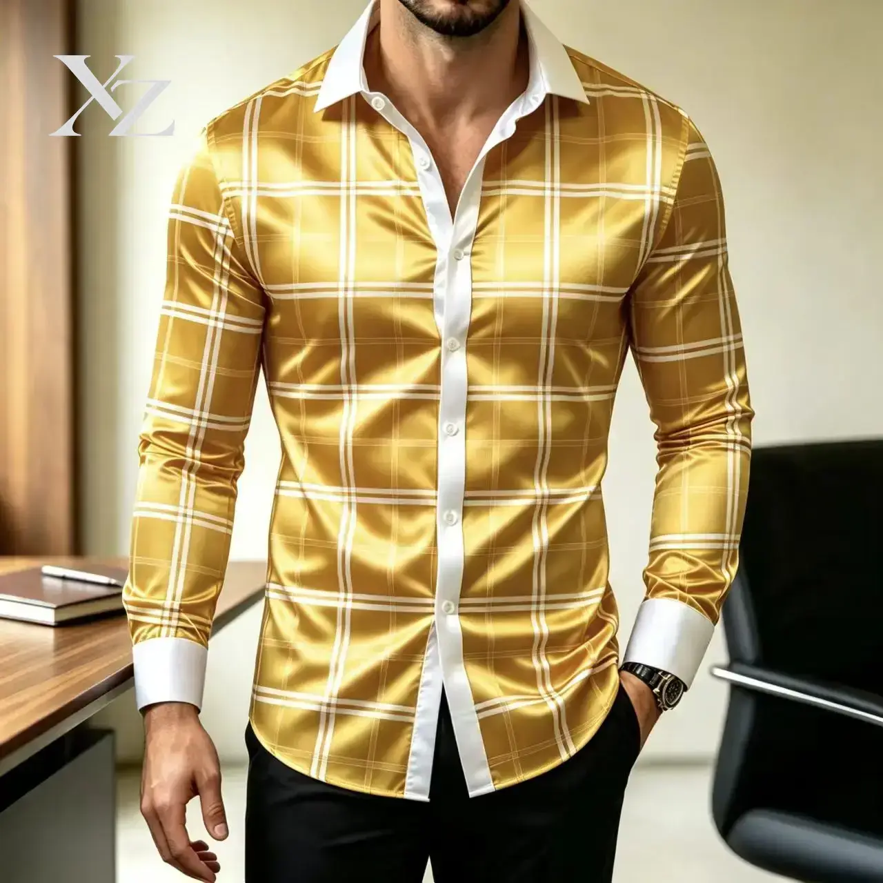 Bestseller Herren Slim Fit Lan – Mens Satin Silk Dress Shirt Bewertung und Preis