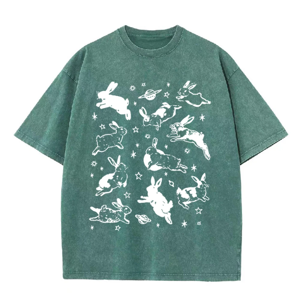 2026 Vintage Space Rabbit Plan – Acid Wash Vintage Graphic T Shirt Bewertung und Preis