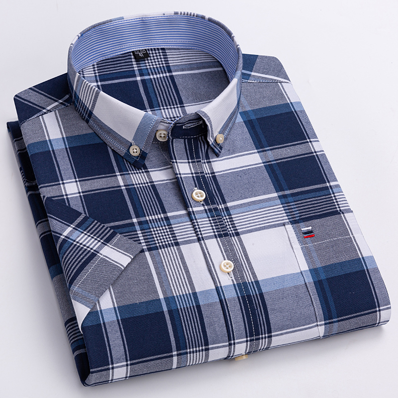 Qualität Männer Shirt Kurzarm  – Oxford Cotton Casual Shirt Business Bewertung und Preis