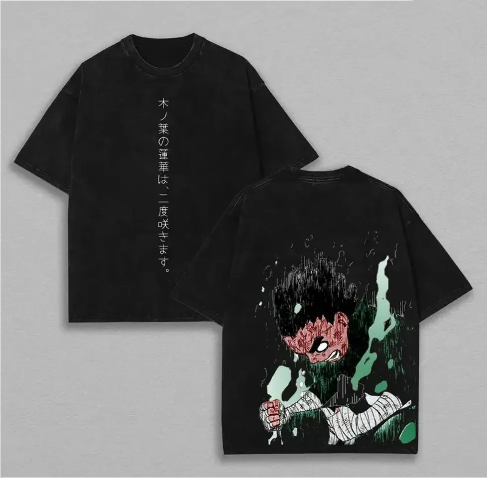 Rock Lee T-Shirt Naruto Herren – Acid Wash Vintage Graphic T Shirt Bewertung und Preis