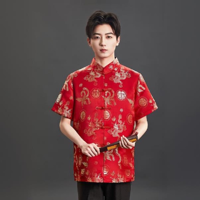 Neues Tang-T-Shirt im chinesis – Mens Satin Silk Dress Shirt Bewertung und Preis