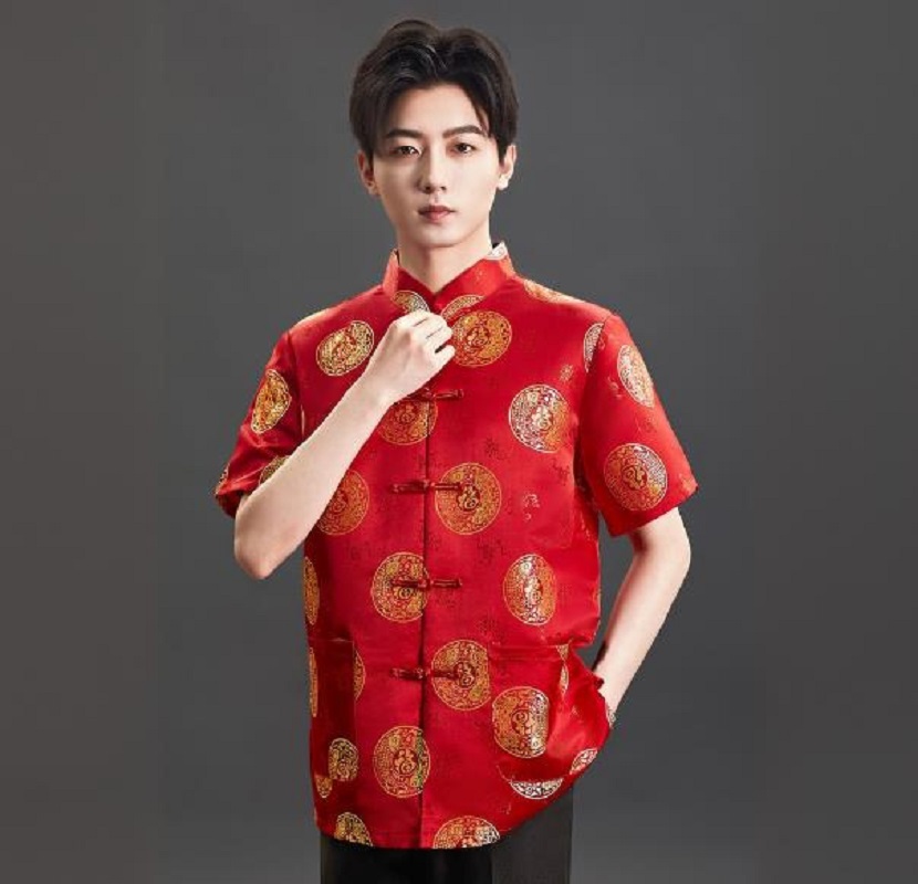 Neues Tang-T-Shirt im chinesis – Mens Satin Silk Dress Shirt Bewertung und Preis