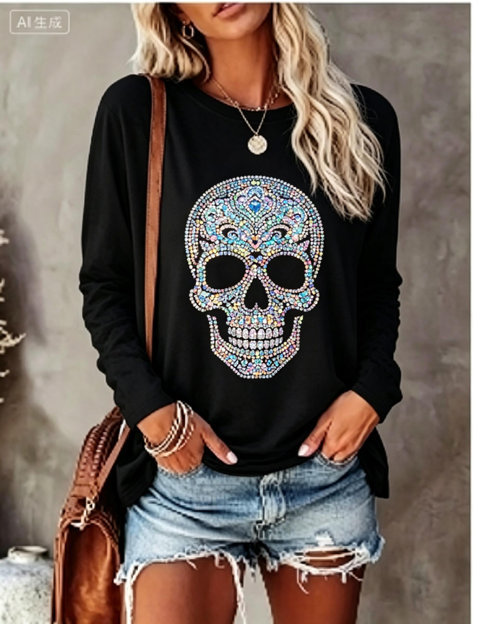Damen Langarm-T-Shirt mit simu – T-Shirts Bewertung und Preis