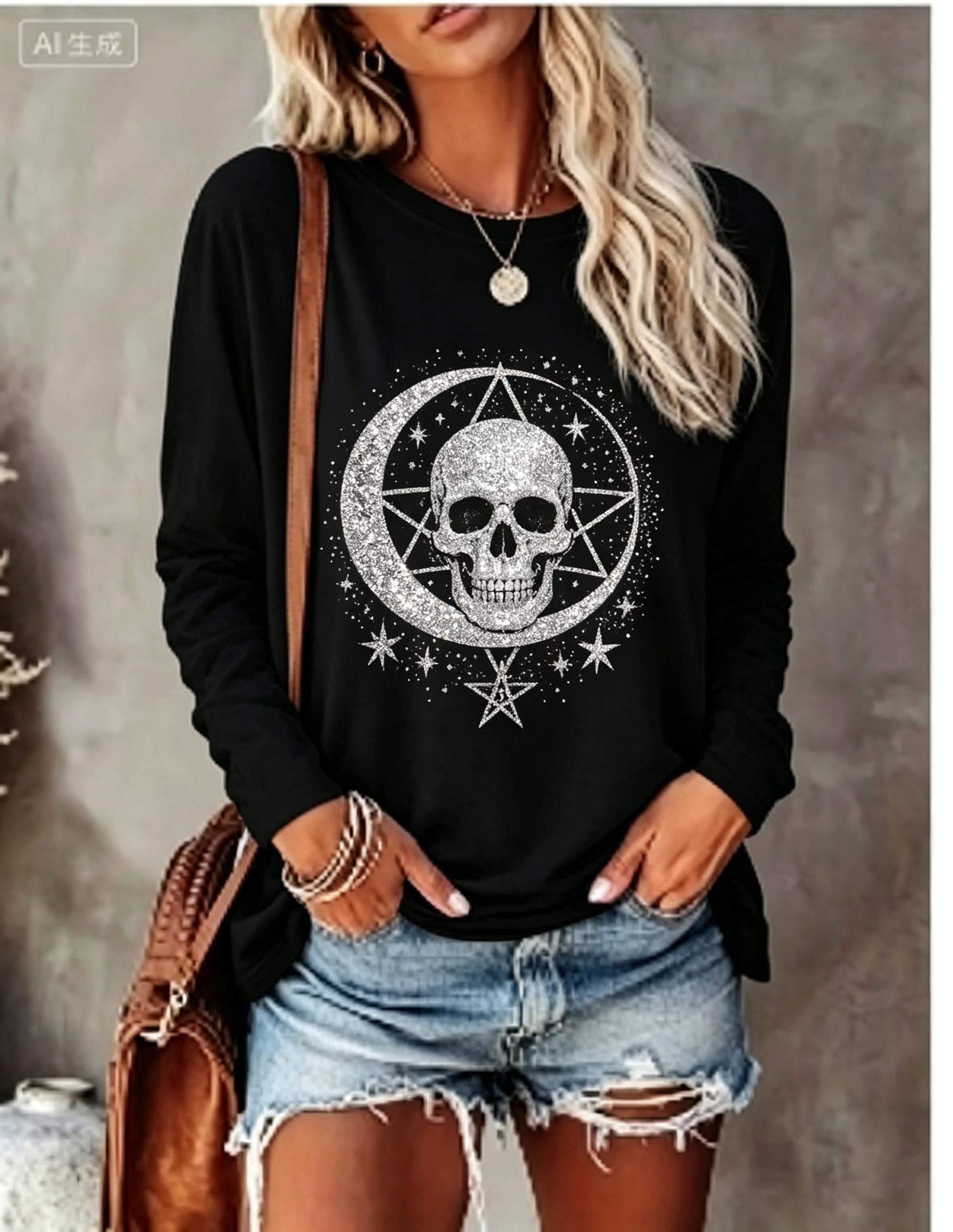 Damen Langarm-T-Shirt mit simu – T-Shirts Bewertung und Preis