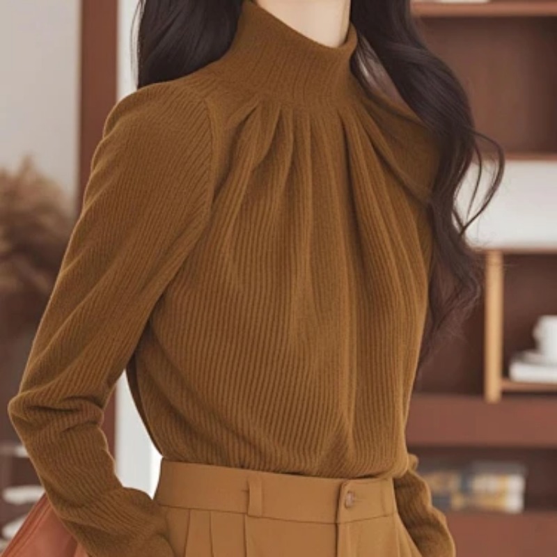 Damen Bluse in Mokkaton mit Fl – Shirts Bewertung und Preis