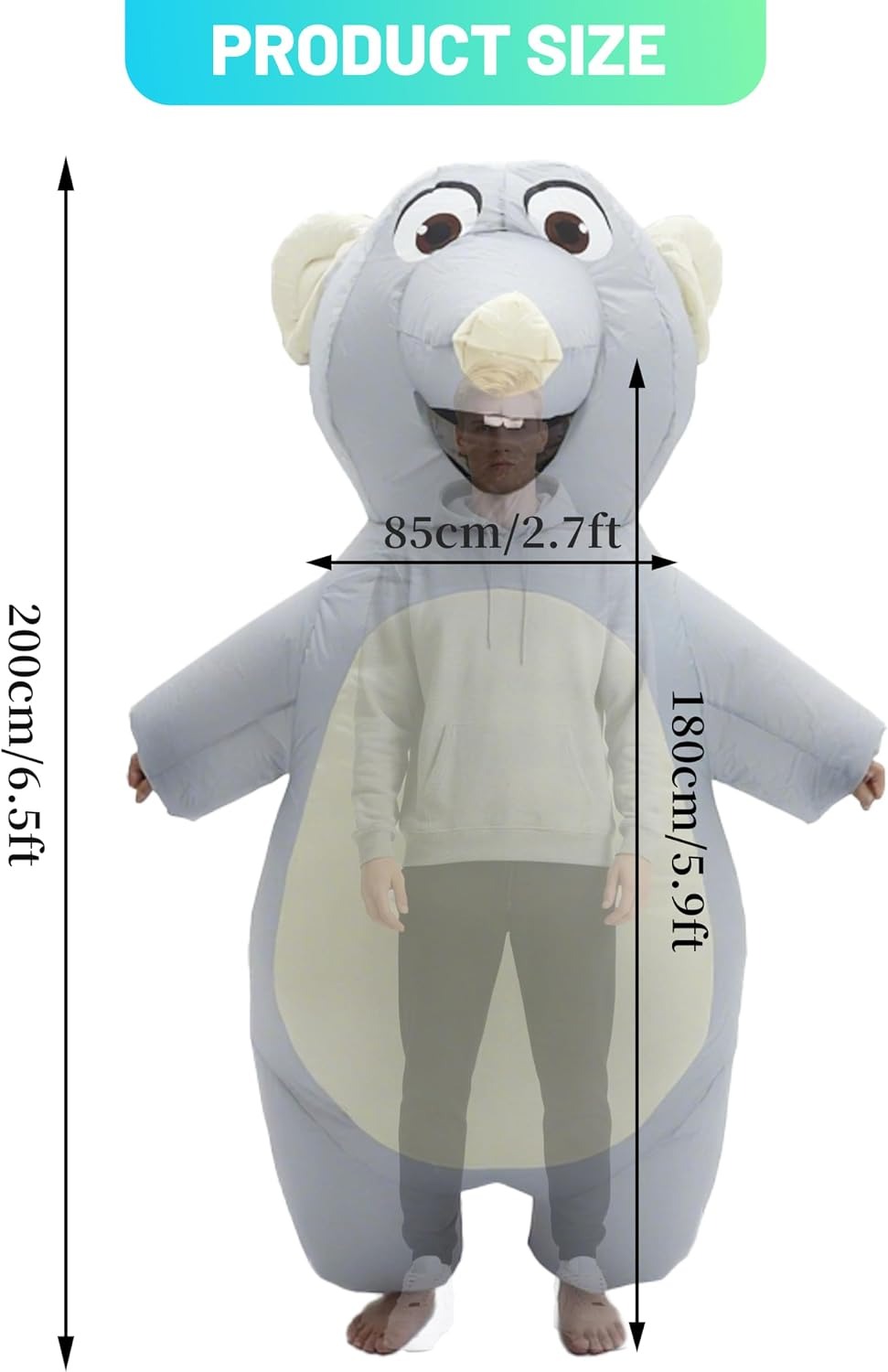 Aufblasbares Maus-Kostüm für E – Suits Bewertung und Preis